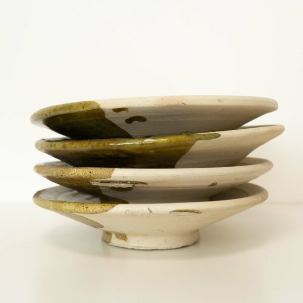 assiette tamegroute ness ness beige et jaune cumin