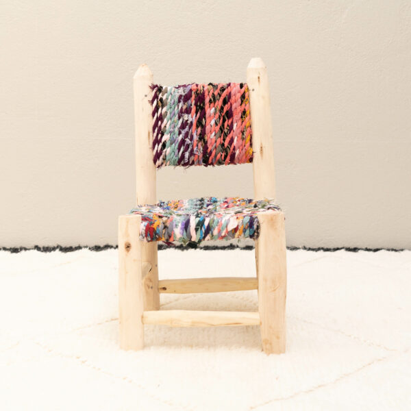 petite chaise "mina" en tissu recyclé