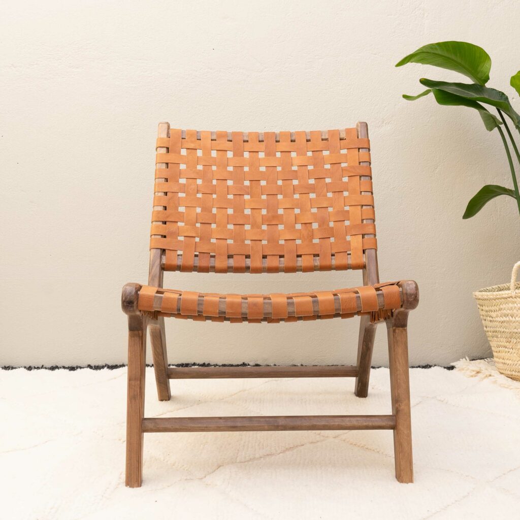 fauteuil design en cuir "asmar"