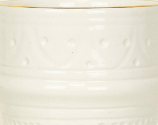 2 mug beldi céramique emprunte blanc or
