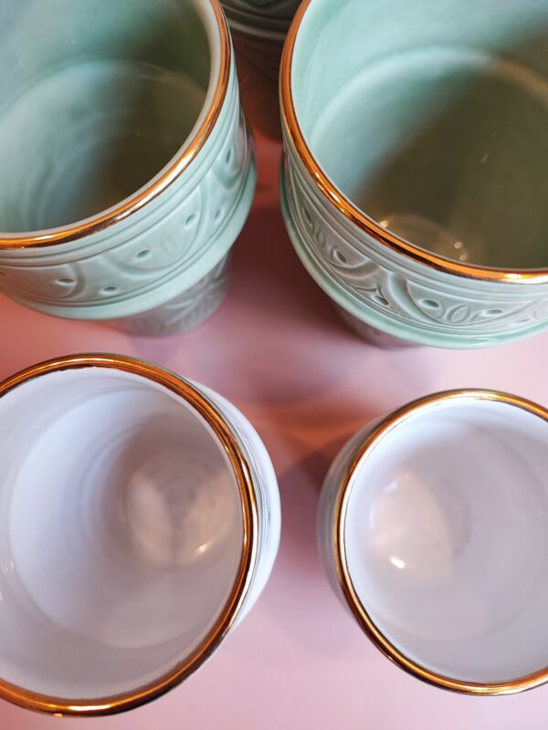 mug et tasse chabi chic céramique fassia bleu or 12 carats ( deux tailles) (copie)