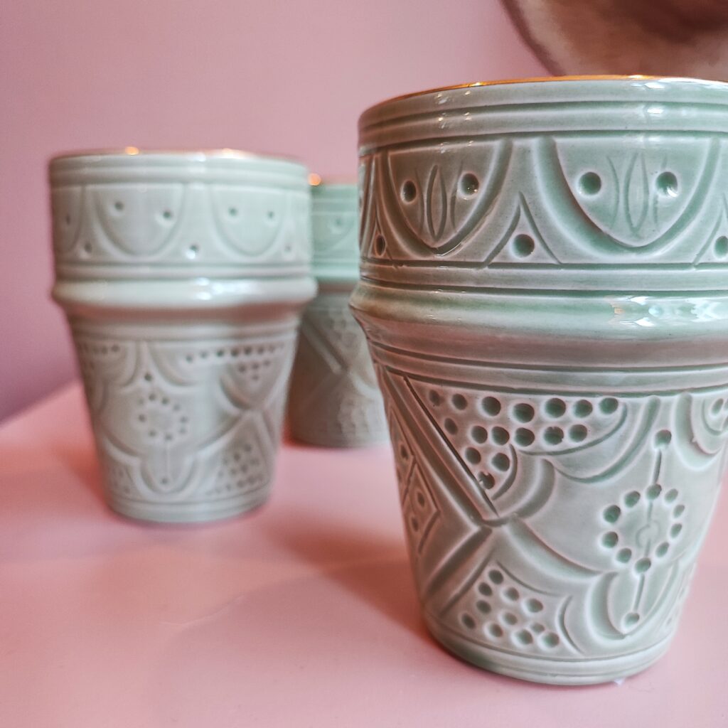 mug et tasse chabi chic céramique fassia bleu or 12 carats ( deux tailles) (copie)