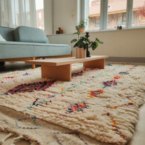 tapis pure laine boujaad coloré 