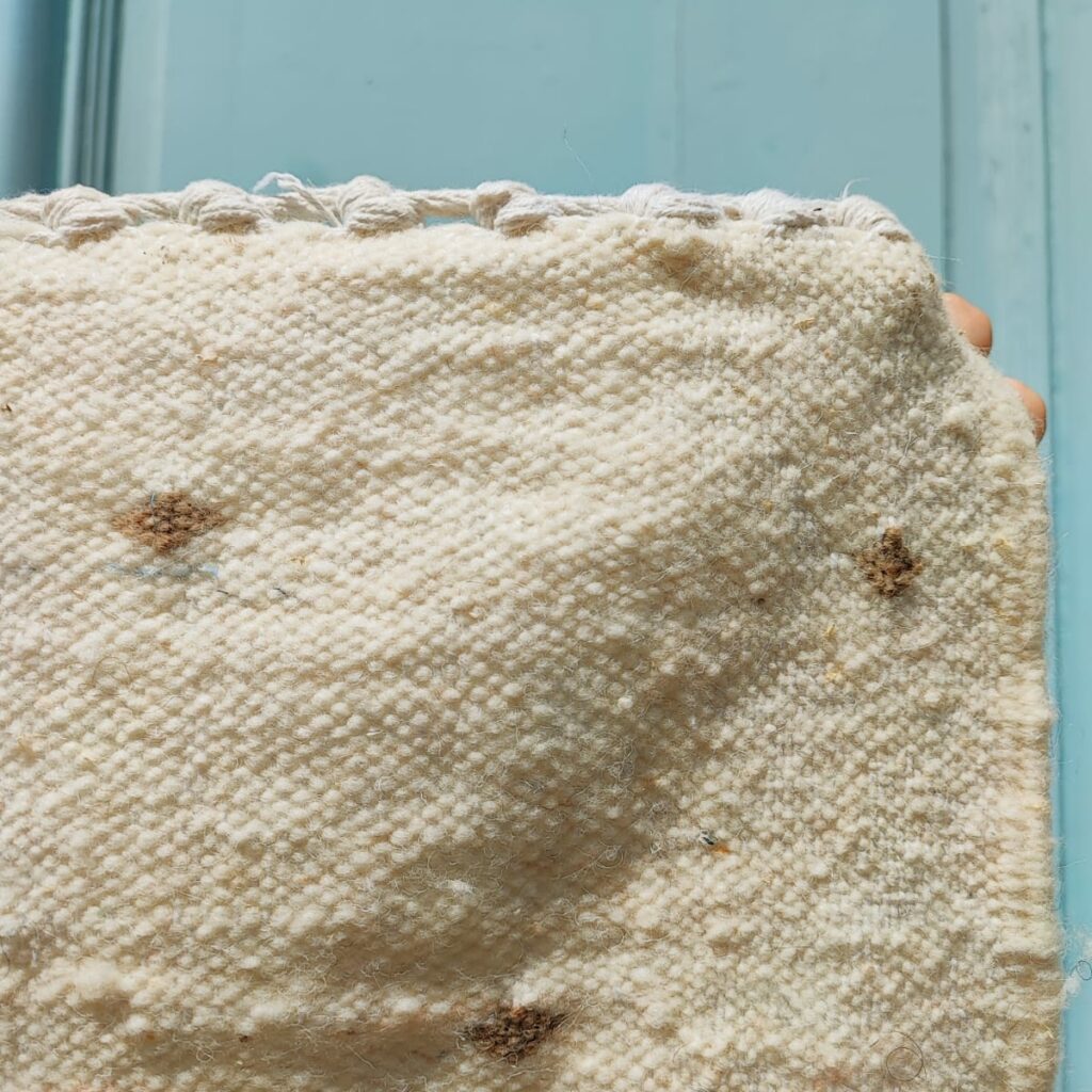 tapis tissé à plat pure laine